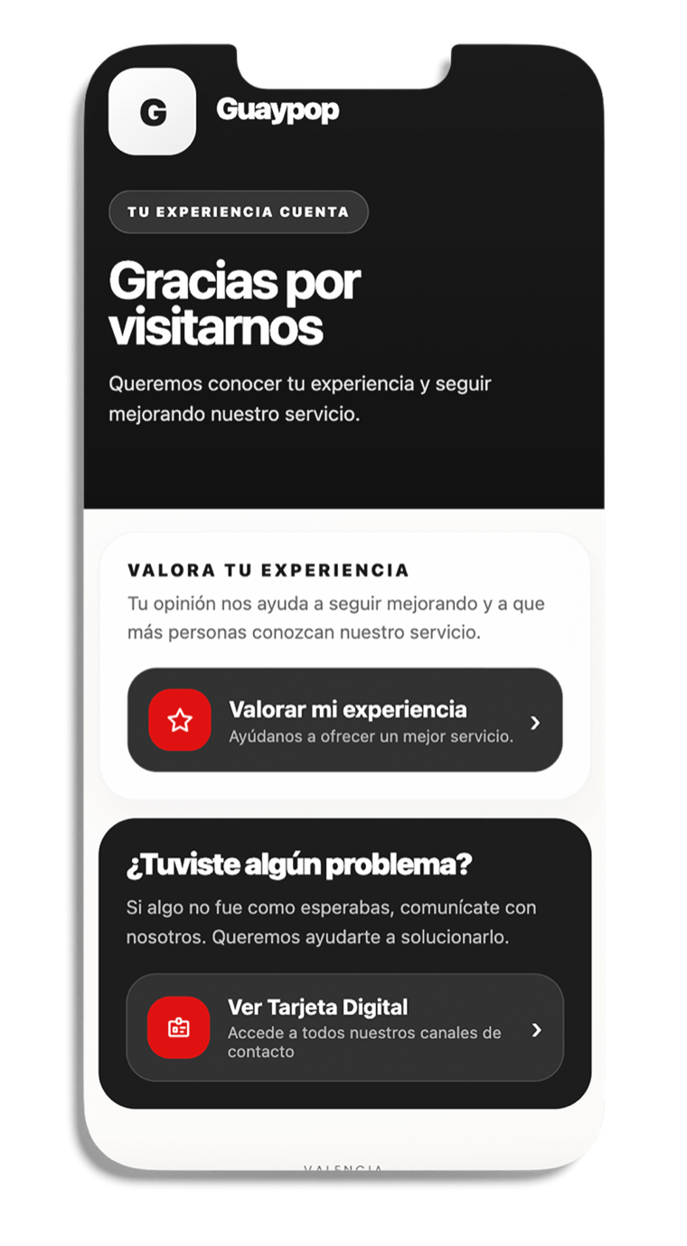 Revyoo™ Boost Card · Gracias por visitarnos